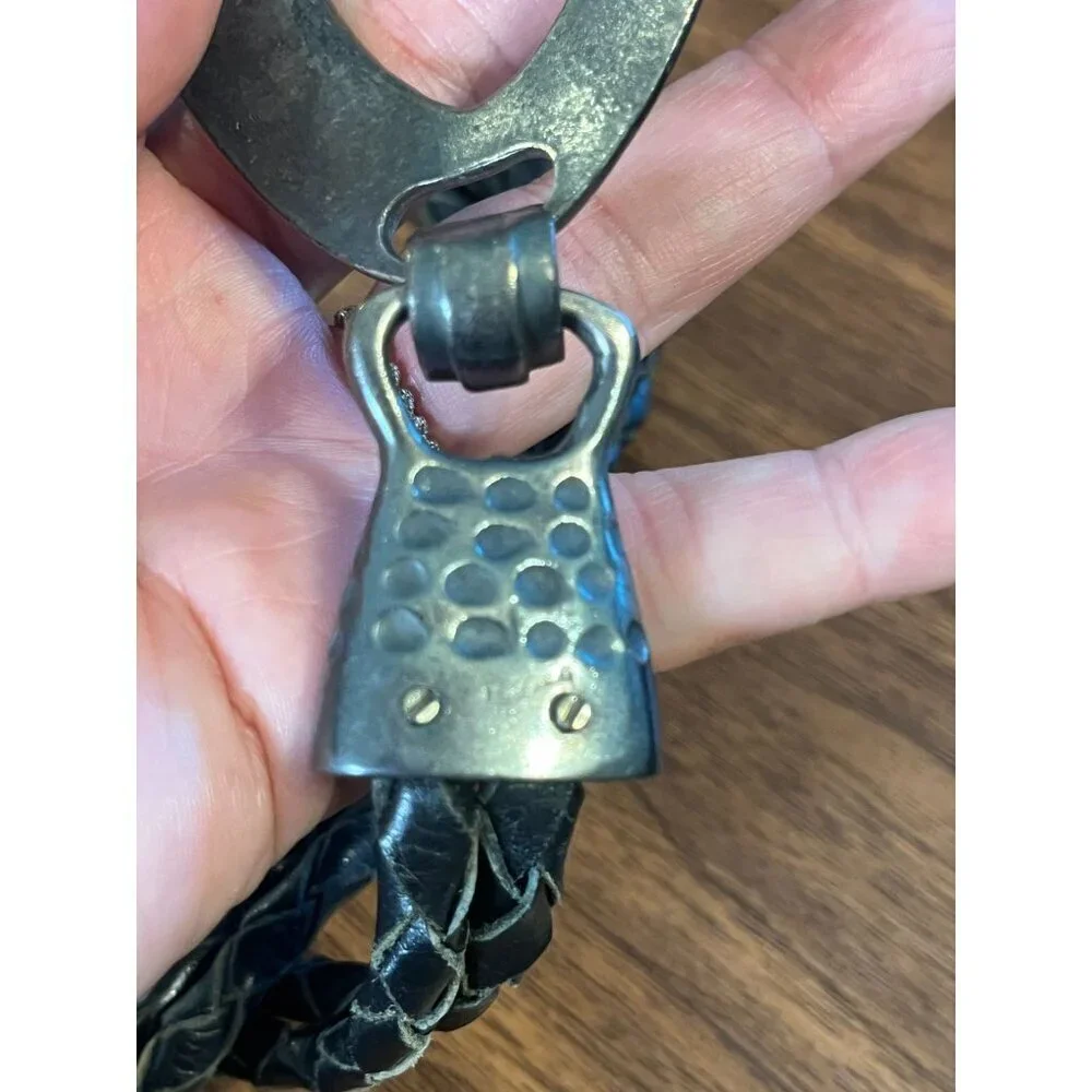 Western Hammered Metal Loop Belt 53